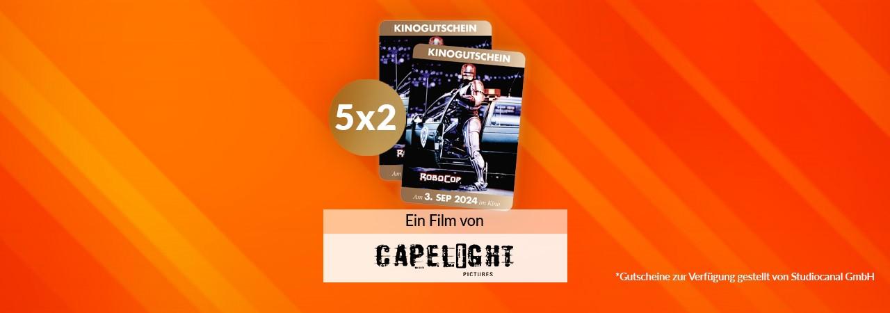 Best of Cinema - 5x2 Kinogutscheine für "RoboCop" Gewinnspiel